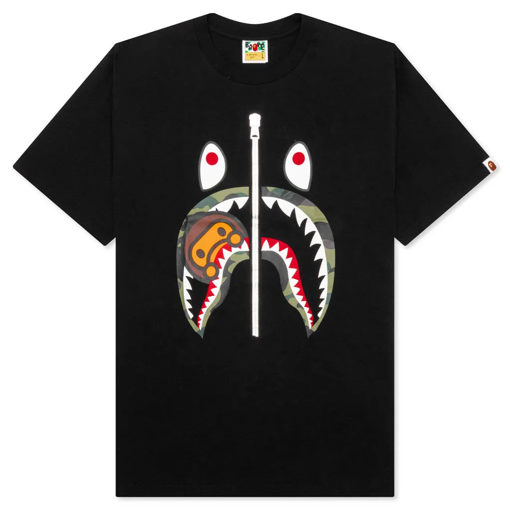 1st Camo Milo Shark T-Shirt - Black/Green