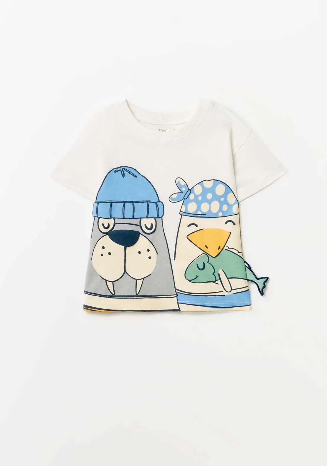 3D Finn T-Shirt - Cream: High-quality 3D Printed Cream Finn Shirt