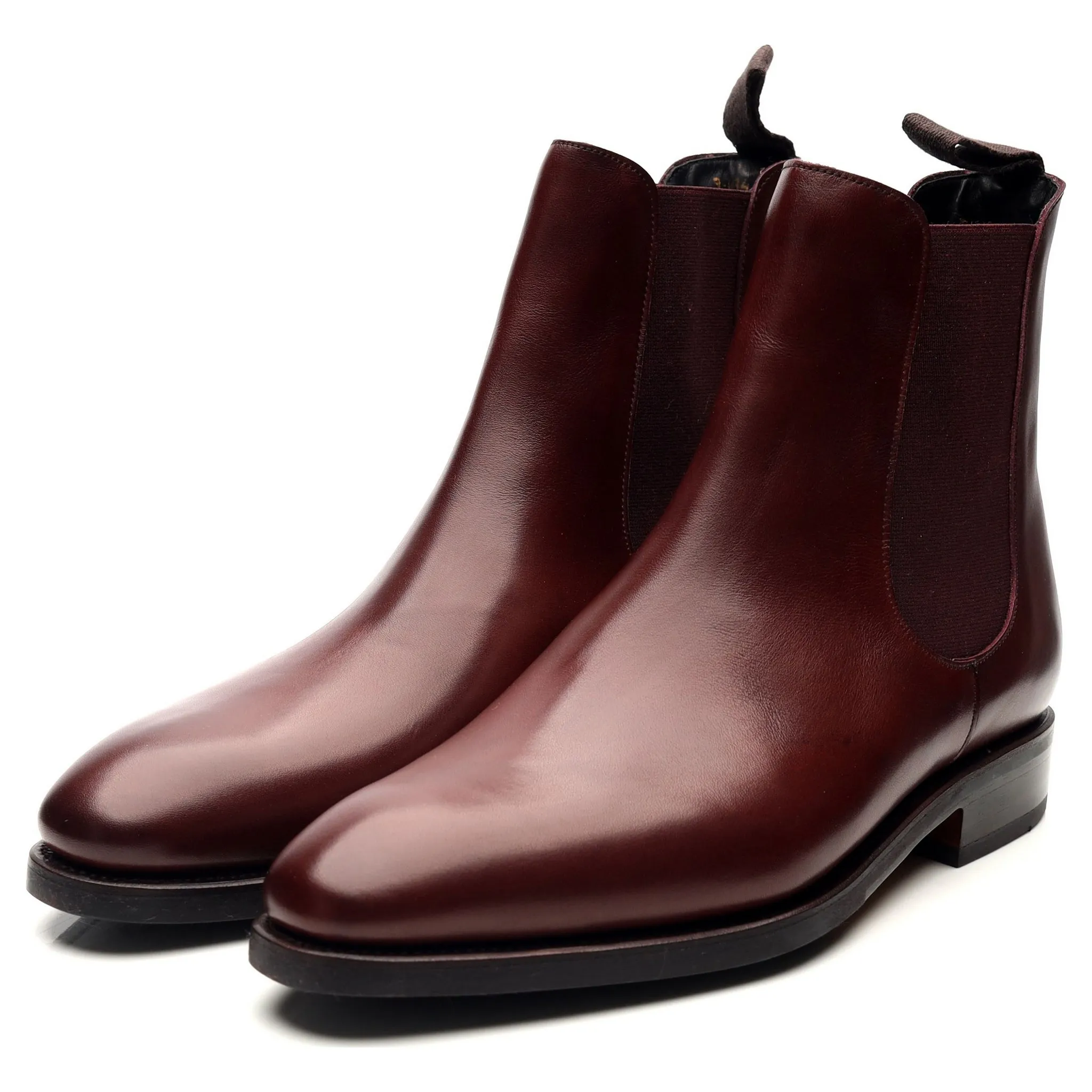 '80216' Burgundy Leather Shearling Chelsea Boots UK 6 EE