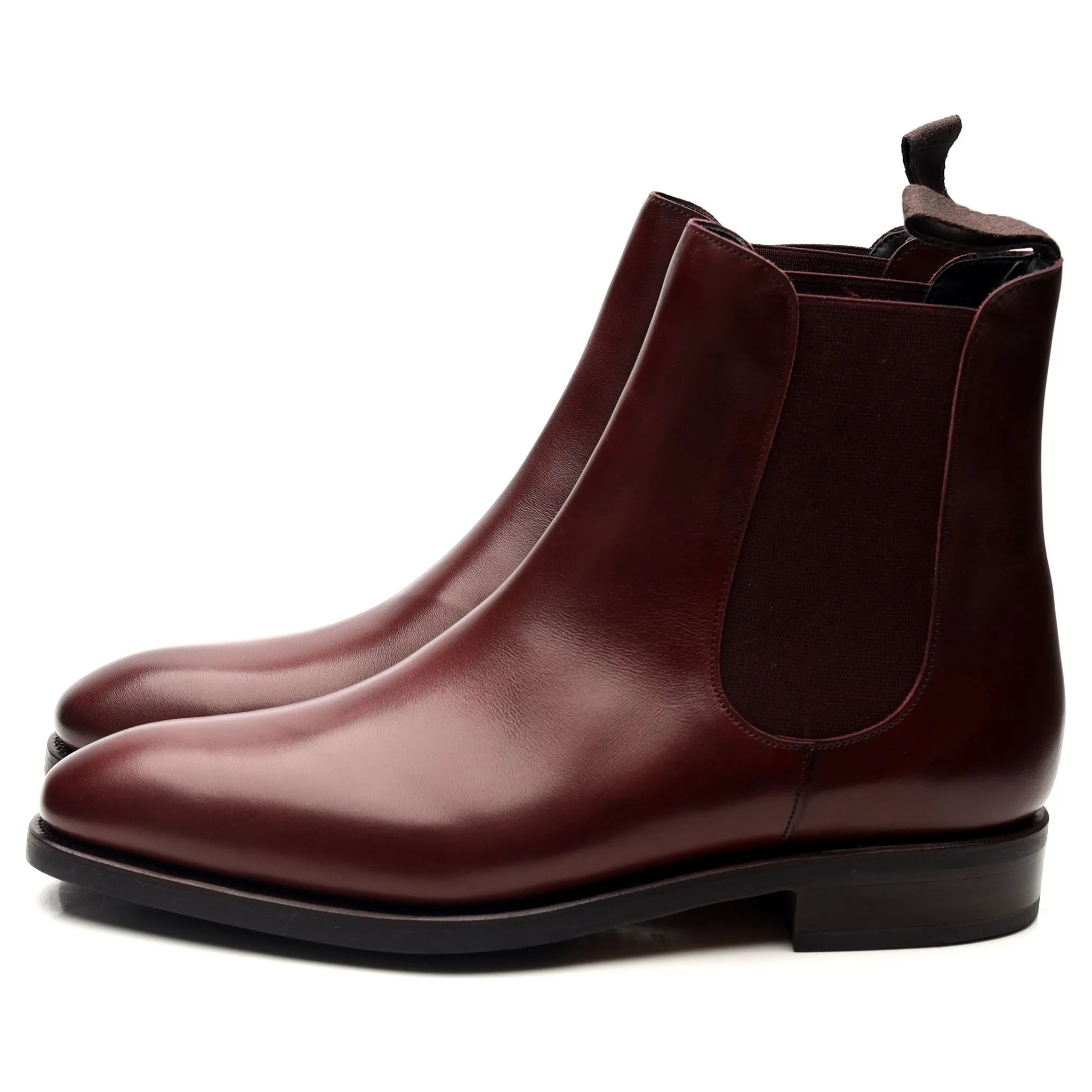 '80216' Burgundy Leather Shearling Chelsea Boots UK 6 EE