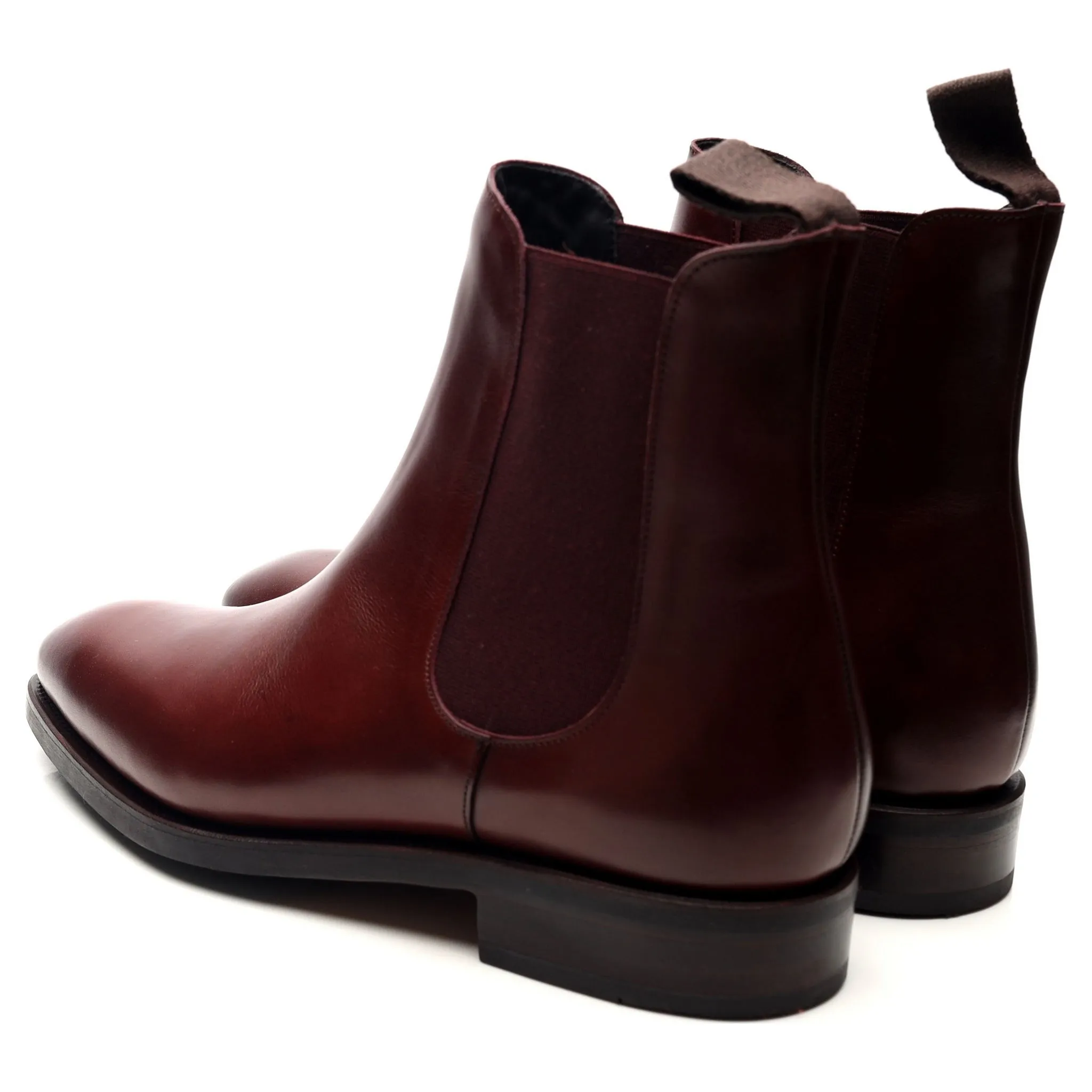 '80216' Burgundy Leather Shearling Chelsea Boots UK 6 EE