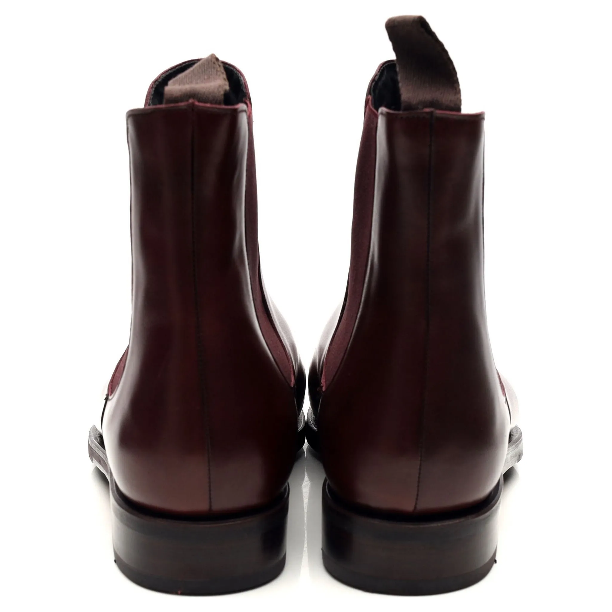 '80216' Burgundy Leather Shearling Chelsea Boots UK 6 EE