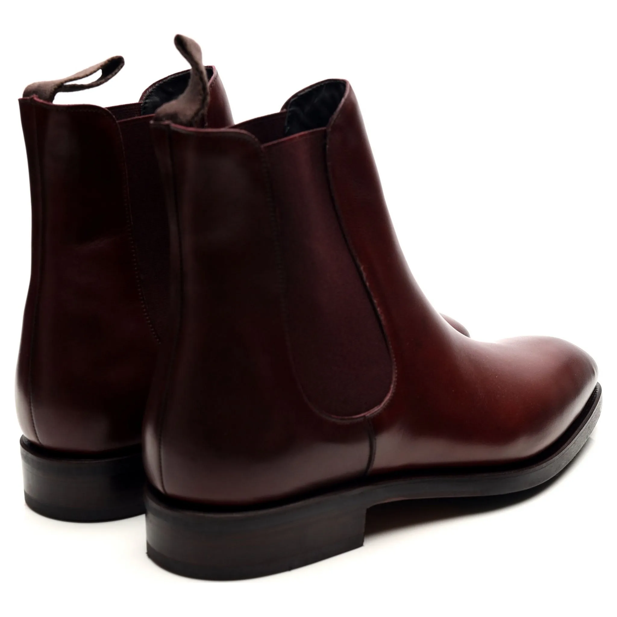 '80216' Burgundy Leather Shearling Chelsea Boots UK 6 EE