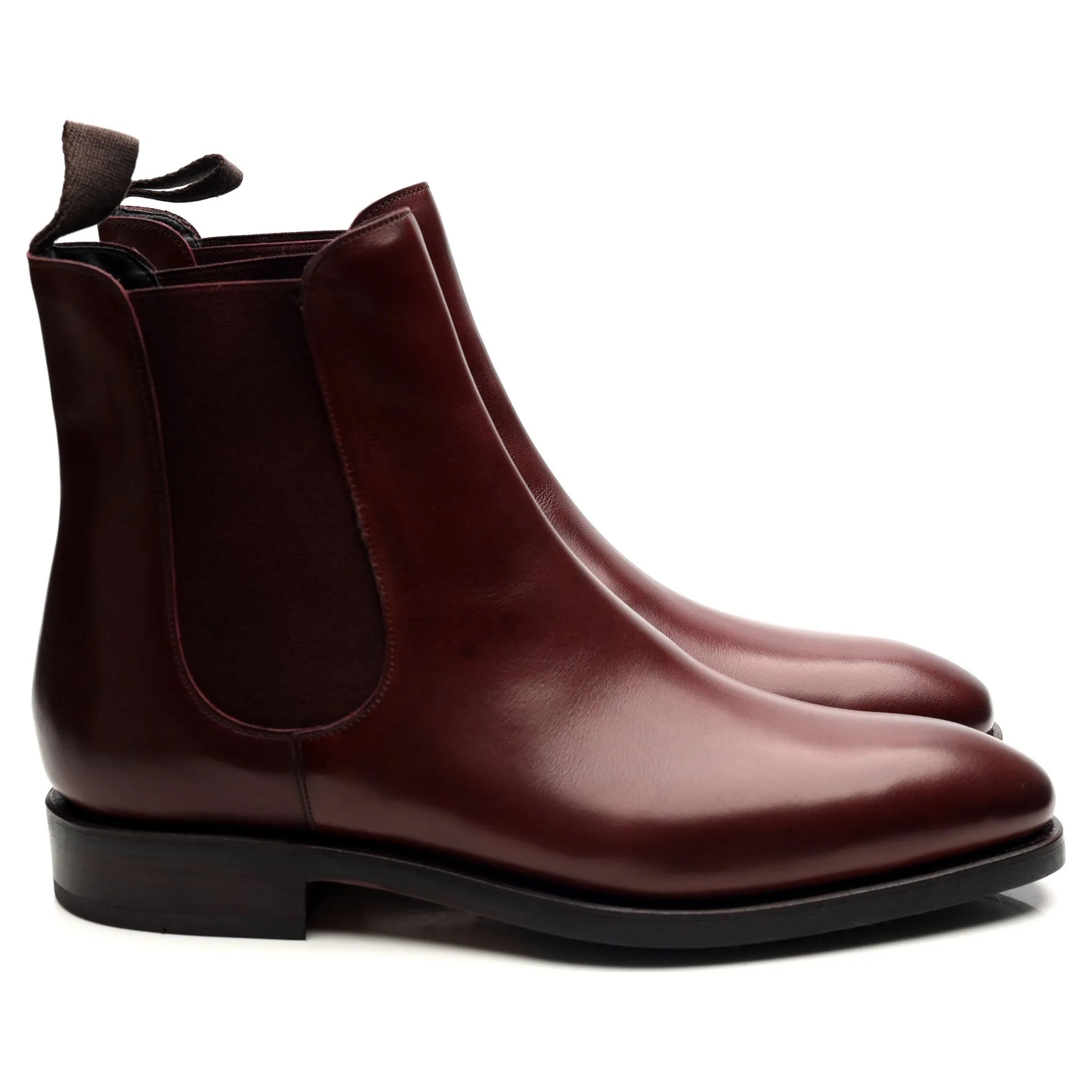 '80216' Burgundy Leather Shearling Chelsea Boots UK 6 EE