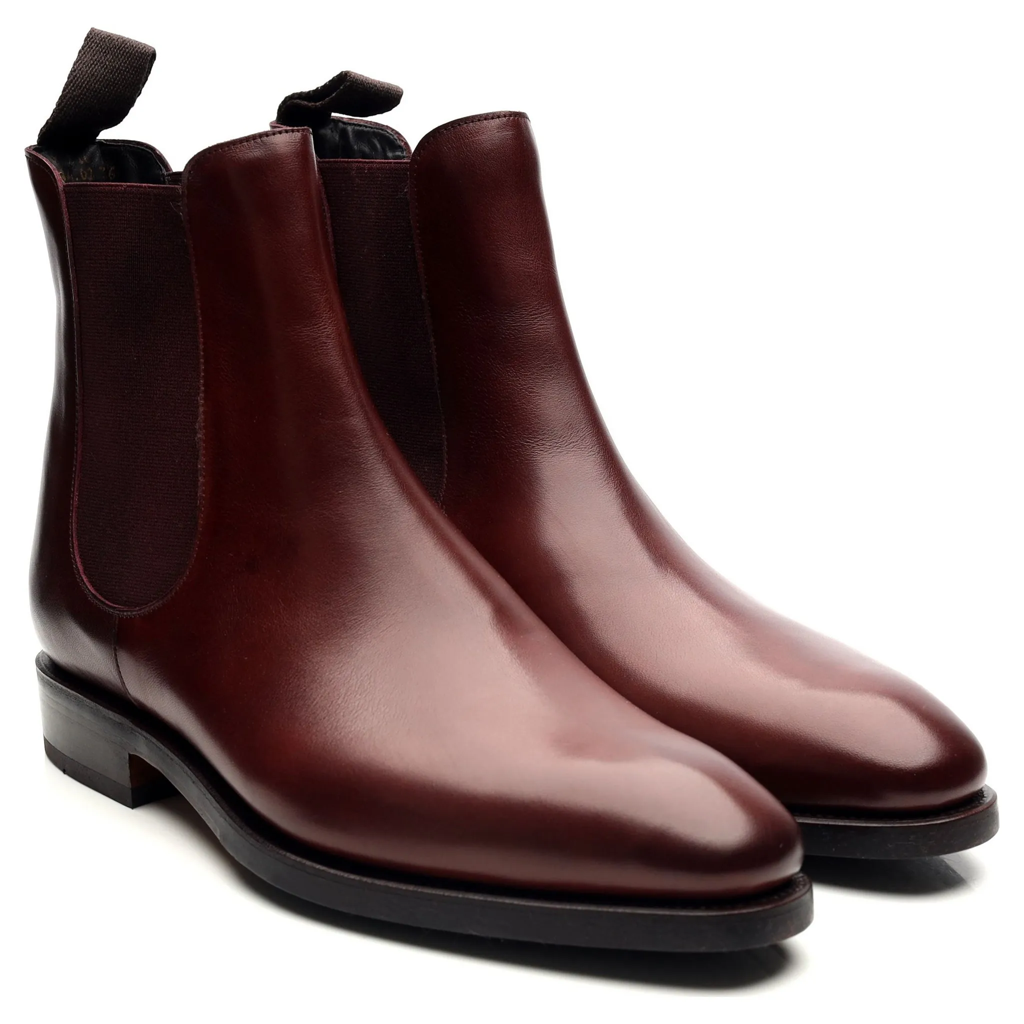 '80216' Burgundy Leather Shearling Chelsea Boots UK 6 EE