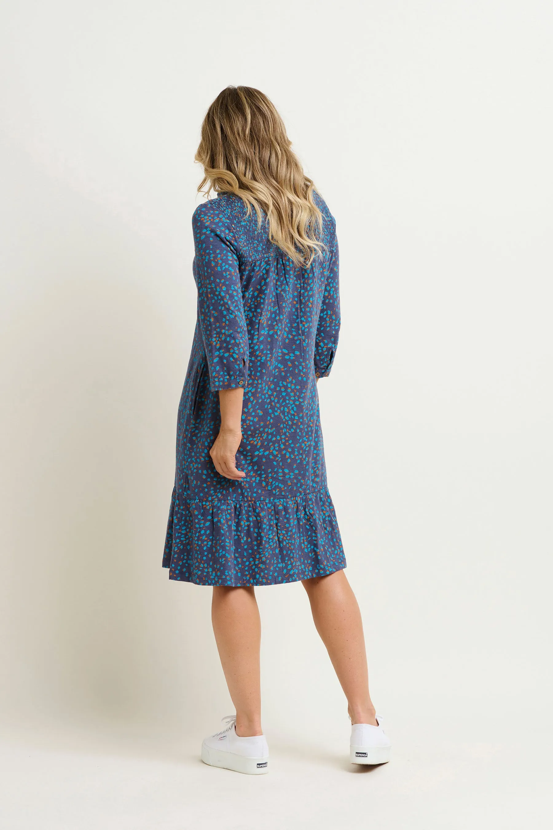 Abstract Print Shirt Dress