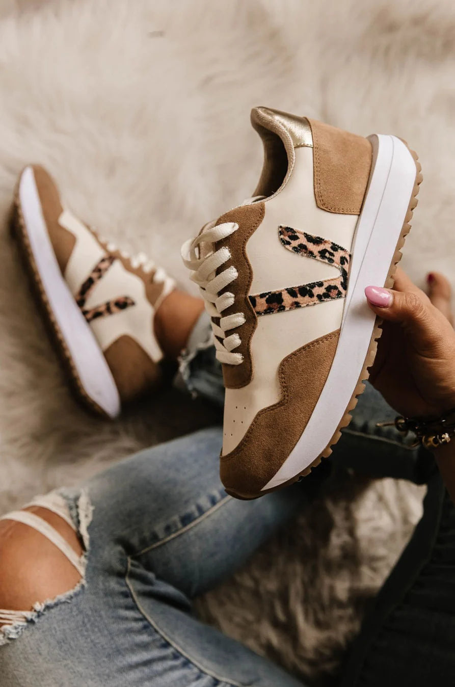 Ace Nude/Leopard Sneakers