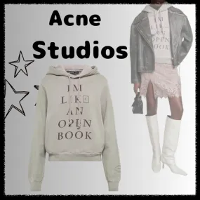 Acne Studios | Unisex Street Style Long Sleeve Plain Cotton Logo