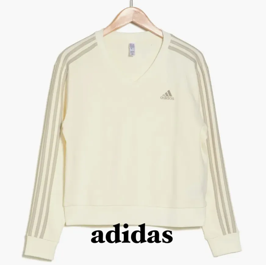 adidas | Street Style V-Neck Long Sleeves Cotton Logo Shirt