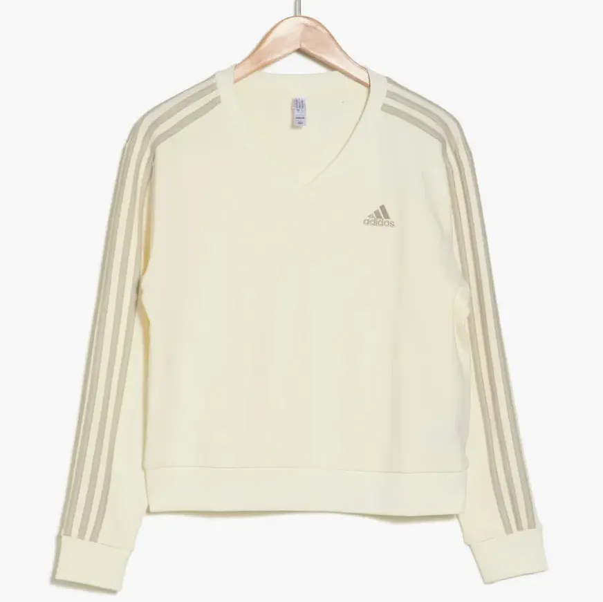 adidas | Street Style V-Neck Long Sleeves Cotton Logo Shirt