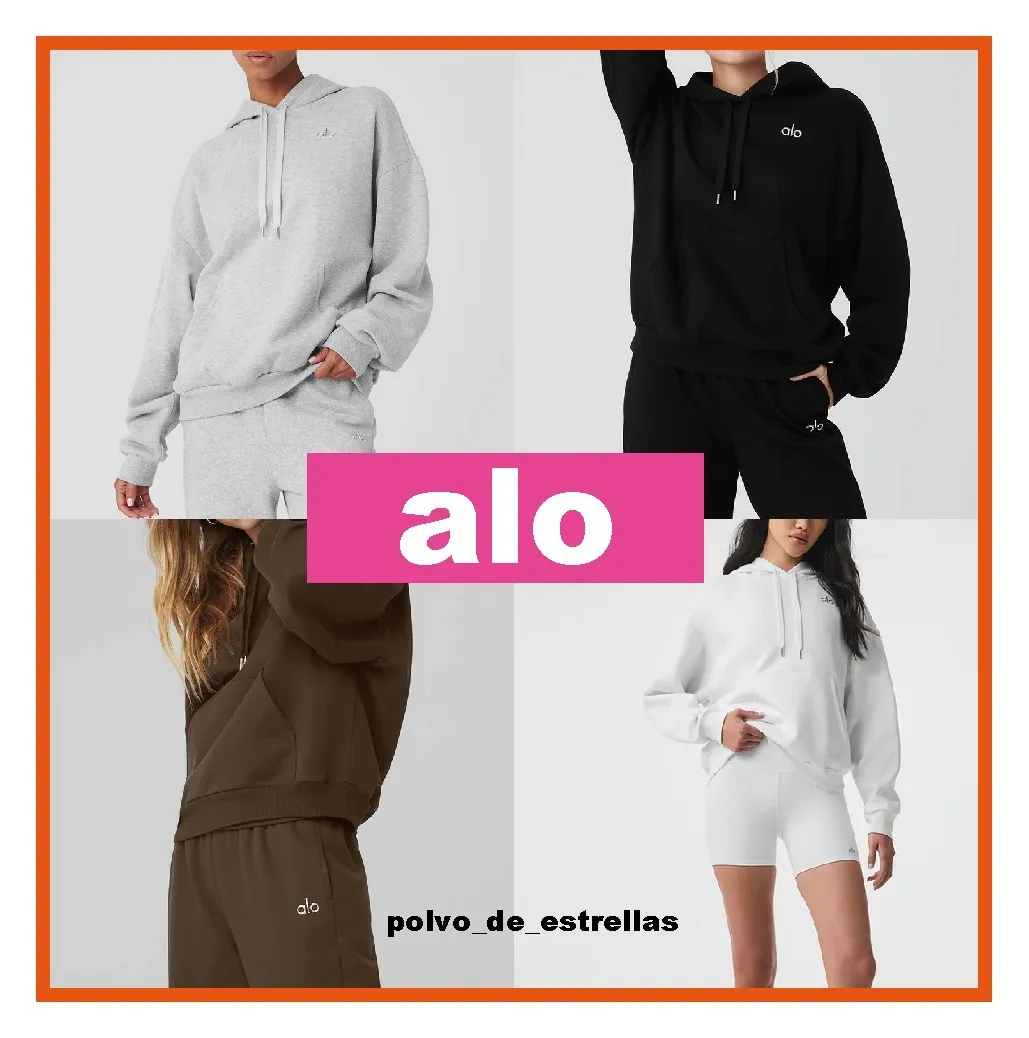 ALO Yoga unisex long sleeve sweatshirt with street style and logo