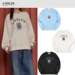 AMBLER | Long Sleeves Logo Hoodies & Sweatshirts for Street Style