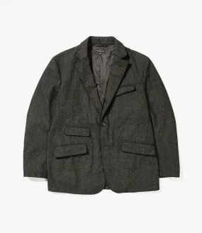 Andover Jacket –Charcoal Printed Herringbone