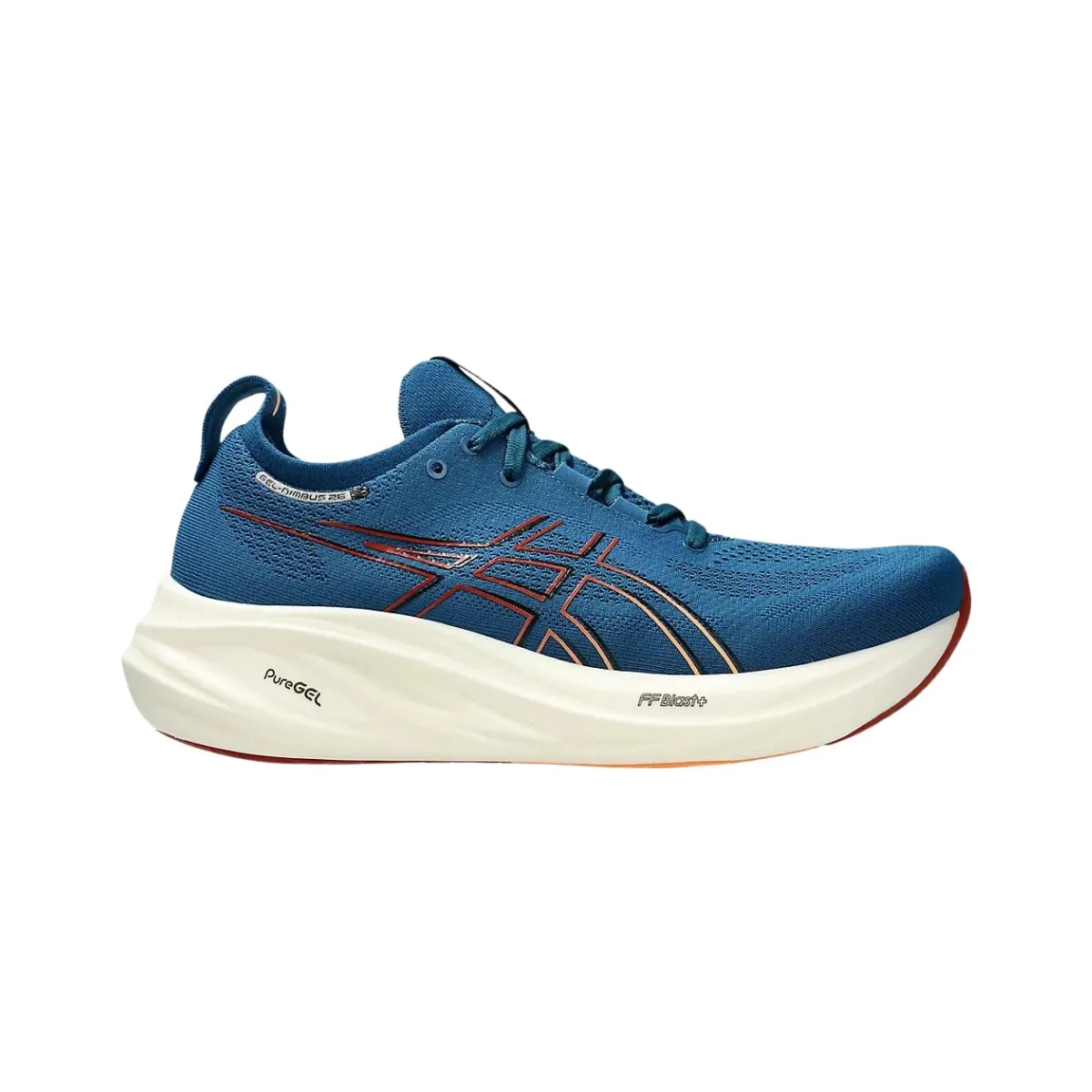 Asics Gel-Nimbus 26 Blue Orange Running Shoes