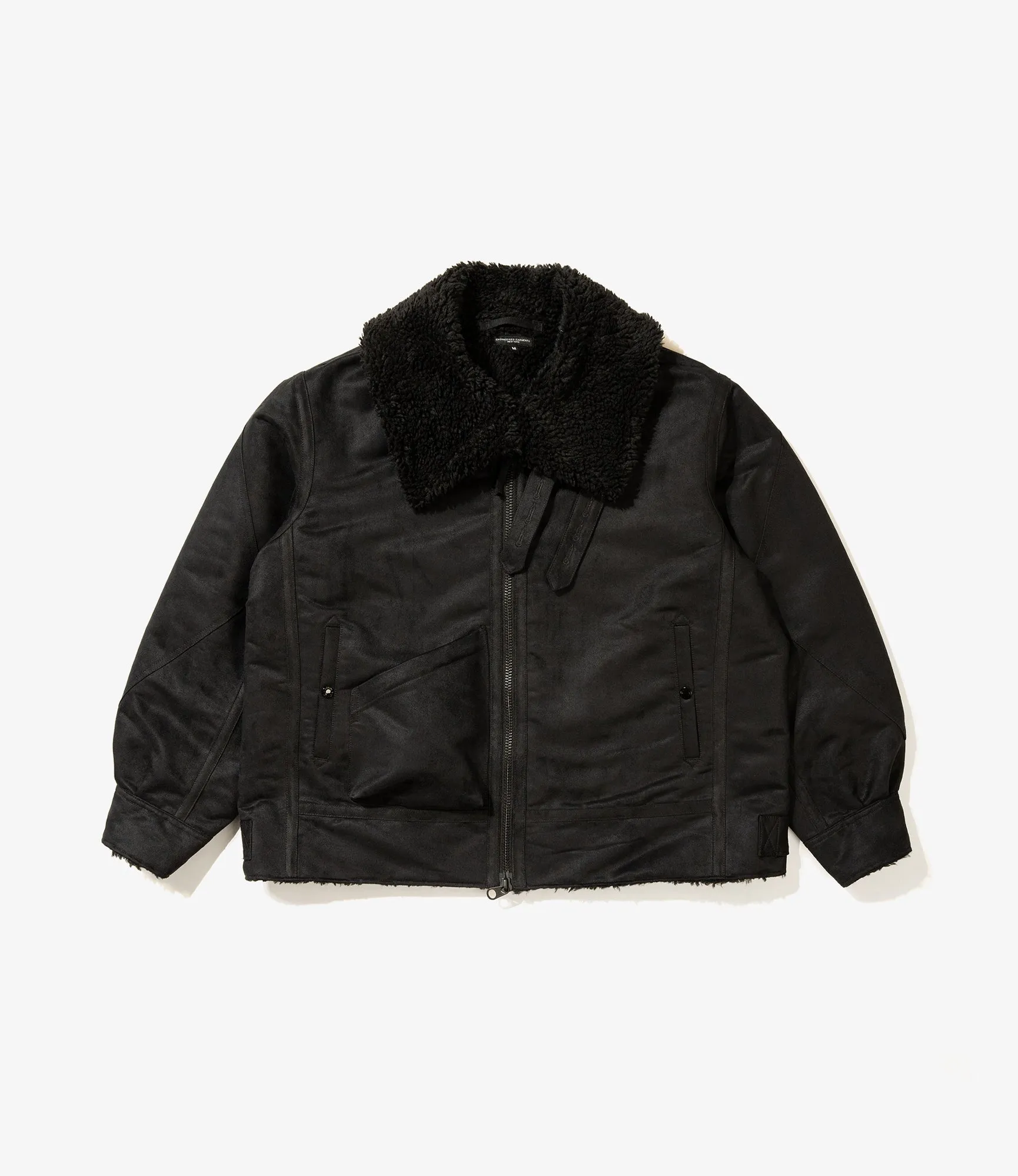 B3 Jacket –Black Polyester Fake Suede