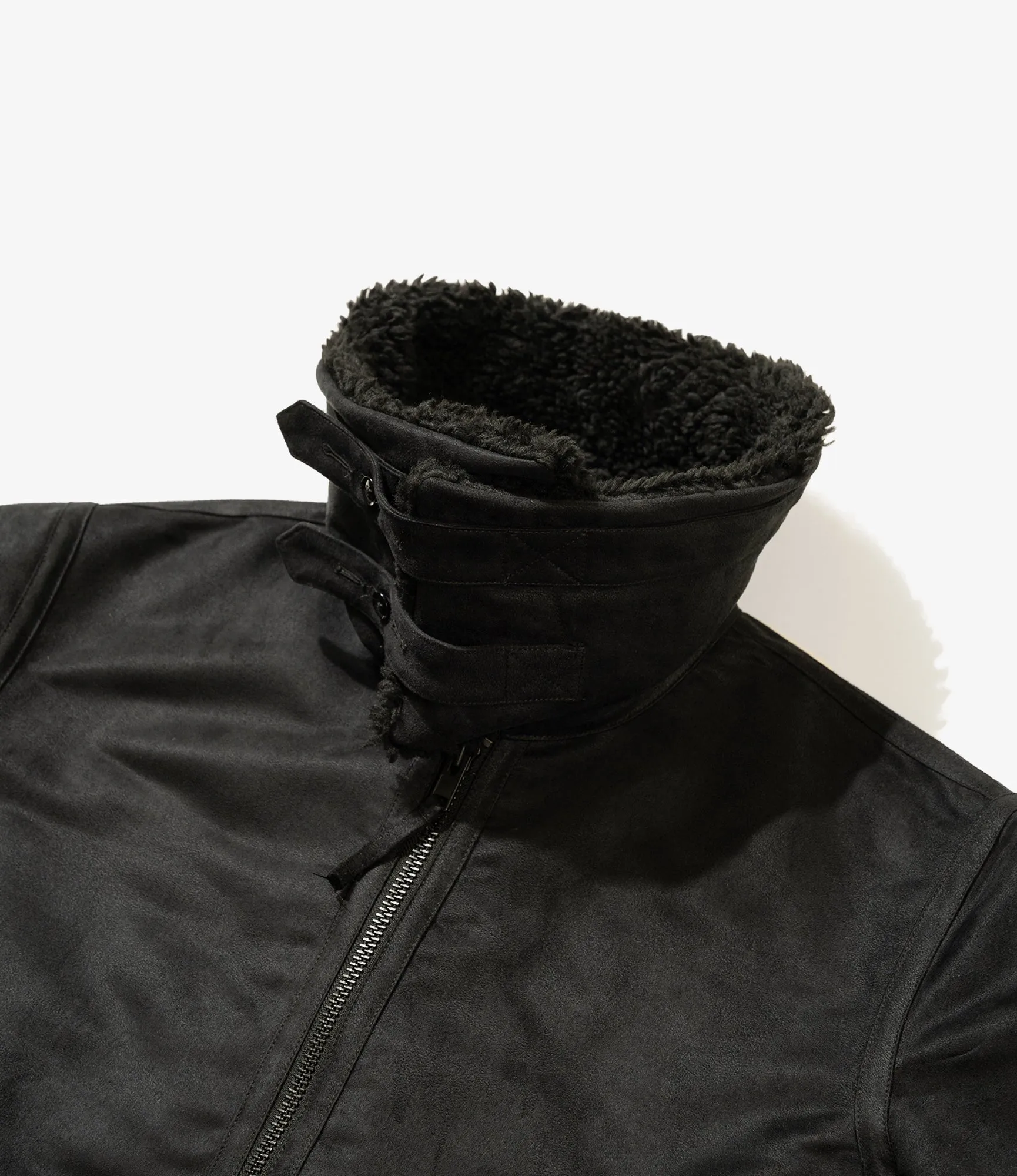 B3 Jacket –Black Polyester Fake Suede