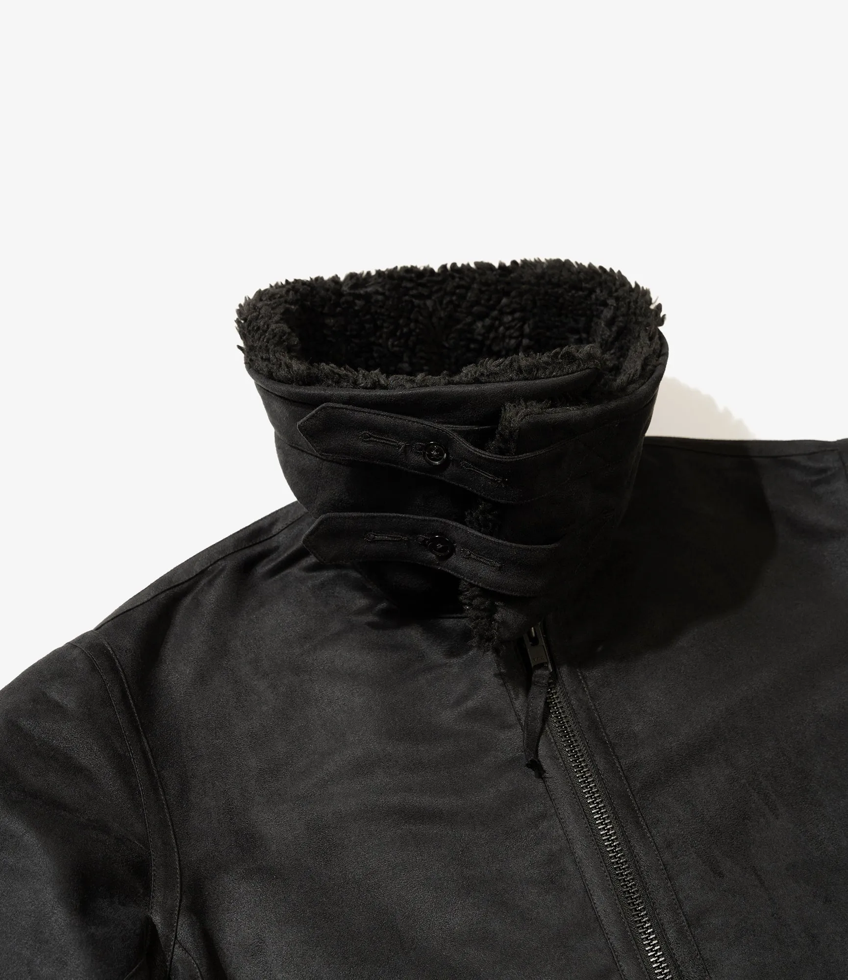 B3 Jacket –Black Polyester Fake Suede