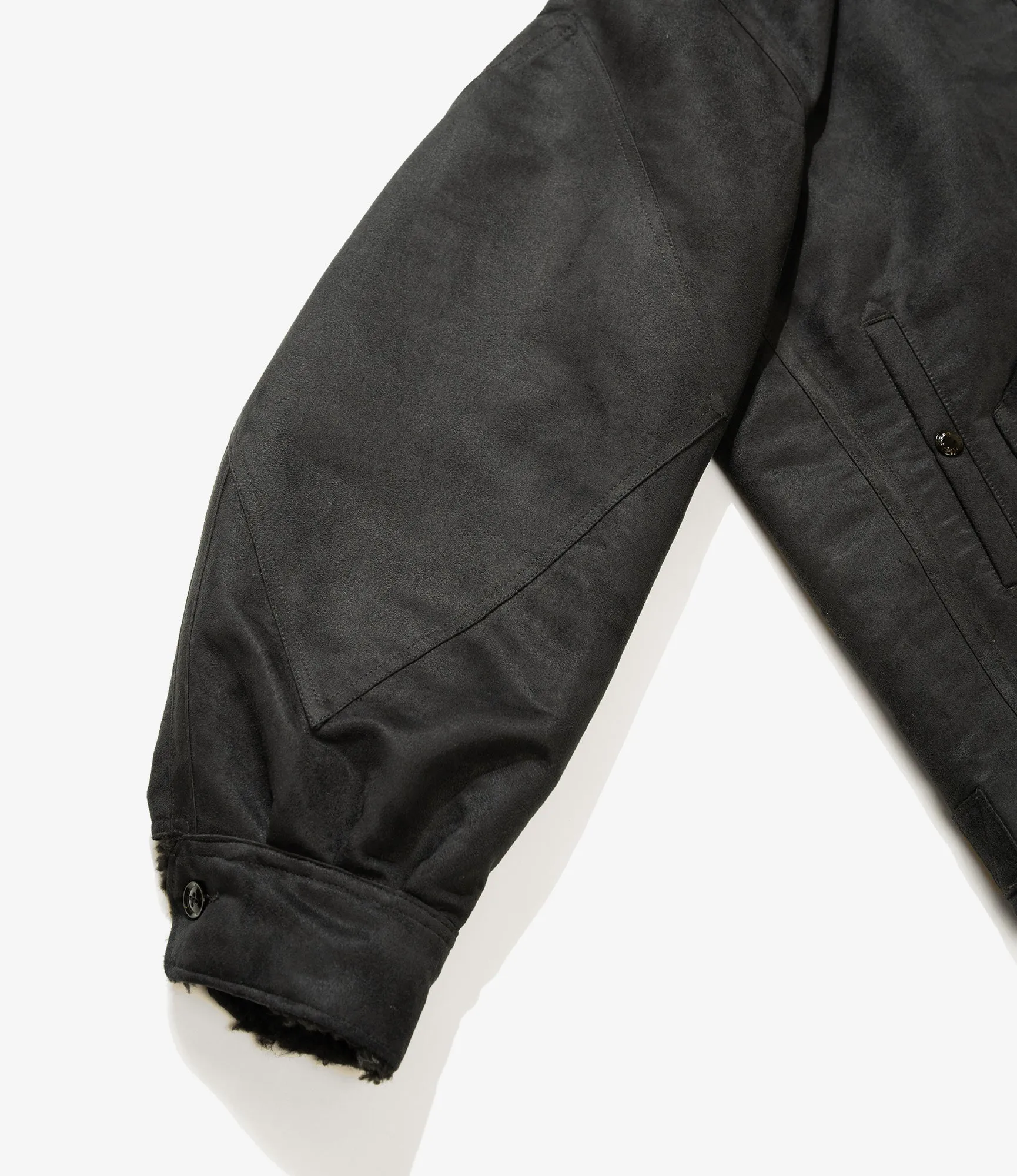 B3 Jacket –Black Polyester Fake Suede