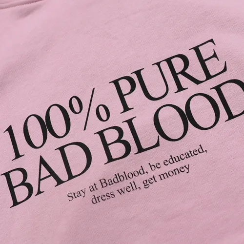 BADBLOOD unisex hoodies, long sleeves, logo sweatshirts, street style