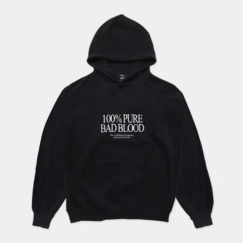 BADBLOOD unisex hoodies, long sleeves, logo sweatshirts, street style