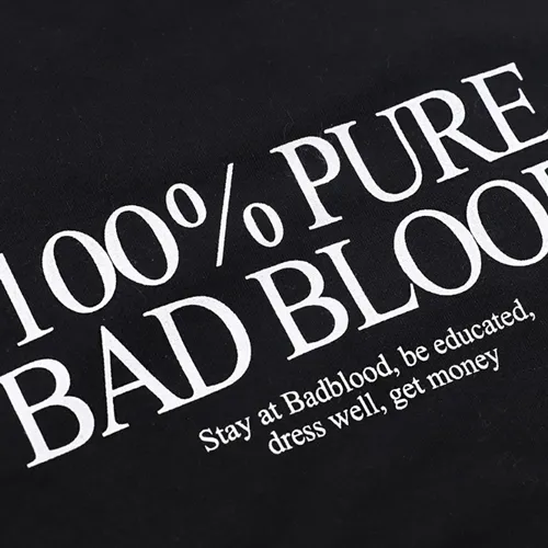 BADBLOOD unisex hoodies, long sleeves, logo sweatshirts, street style