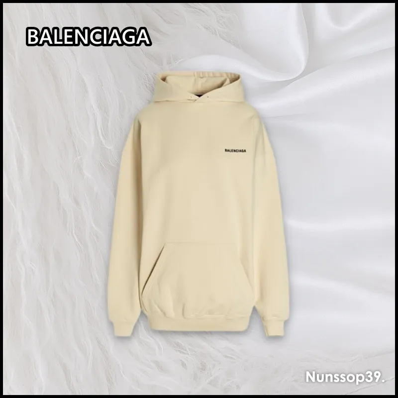 Balenciaga long sleeves cotton logo unisex street style