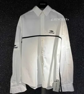 Balenciaga Men's 3b Sports Icon Tracksuit Shirt White