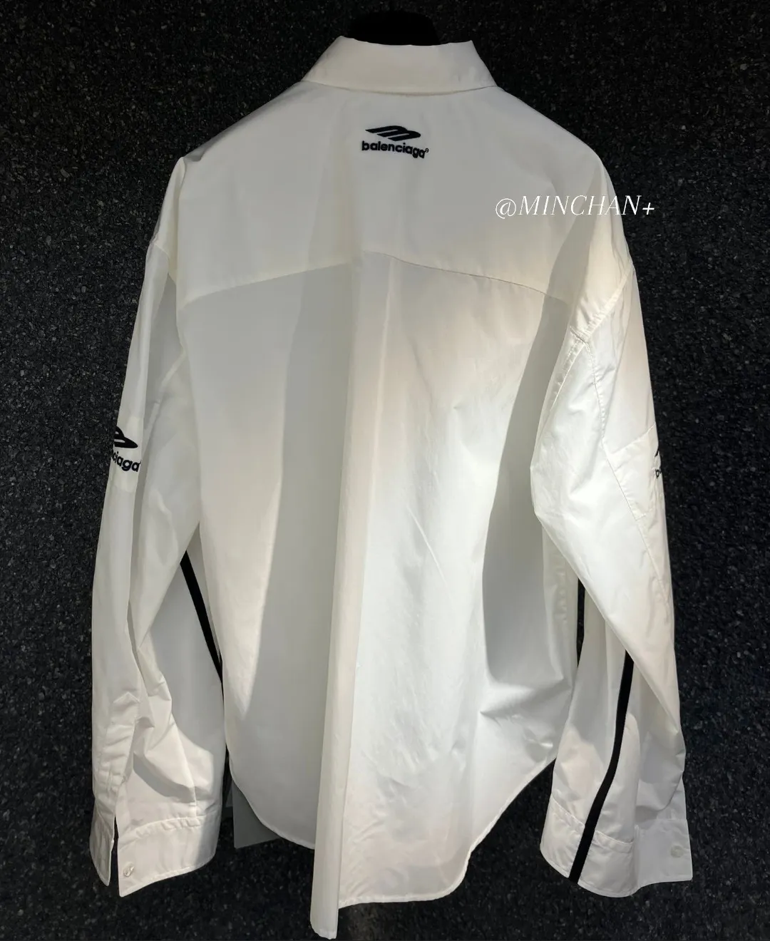 Balenciaga Men's 3b Sports Icon Tracksuit Shirt White