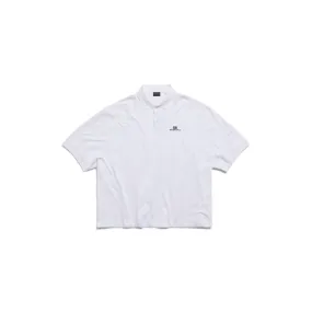 Balenciaga Men's Oversized Classic Polo Shirt in White