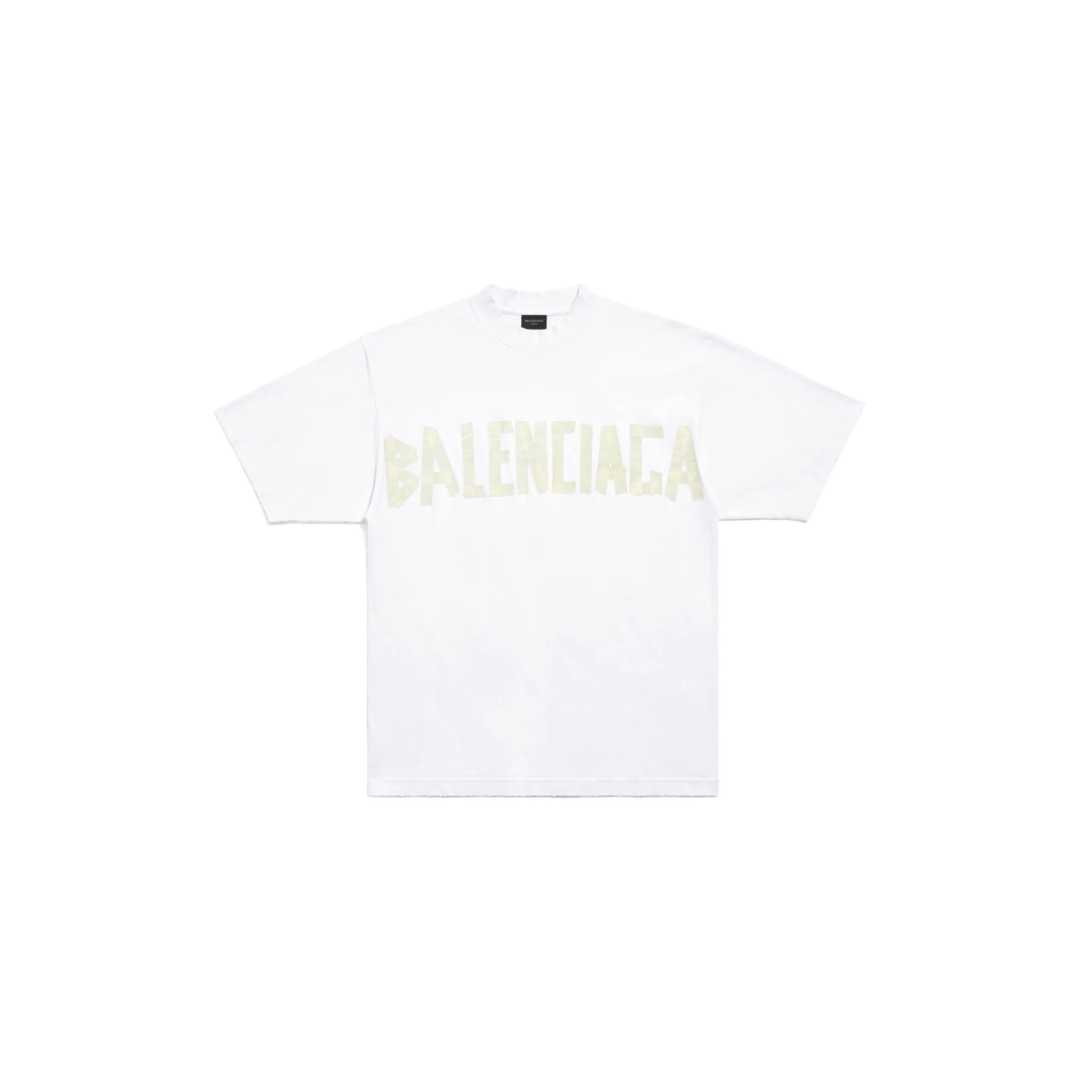 Balenciaga Tape Type T-shirt - Medium Fit - White