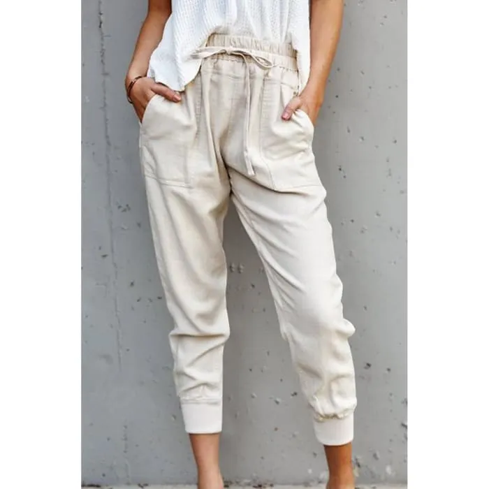 Beige Beach Trousers