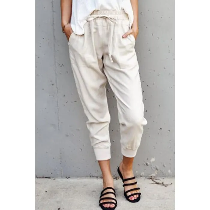 Beige Beach Trousers