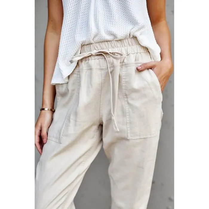 Beige Beach Trousers