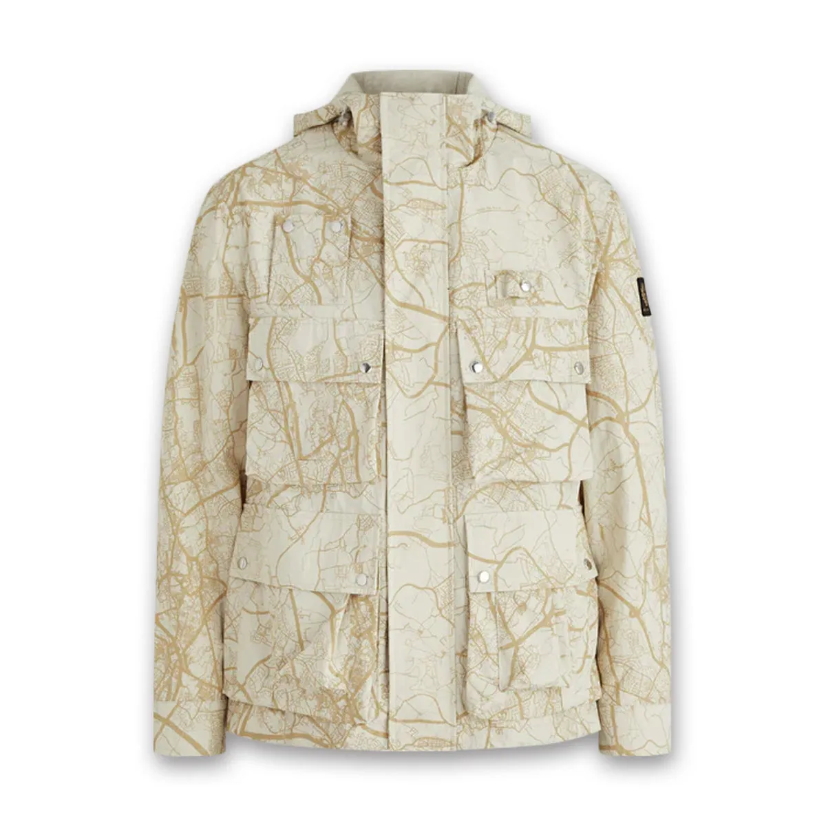 Belstaff Castmaster Map Parka Shell Dark Sandstone