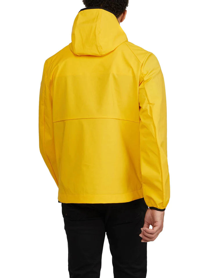 Benton Packable Rain Jacket with Fix Hood and Shirtail Hem - GOLDEN - Pajar Mens