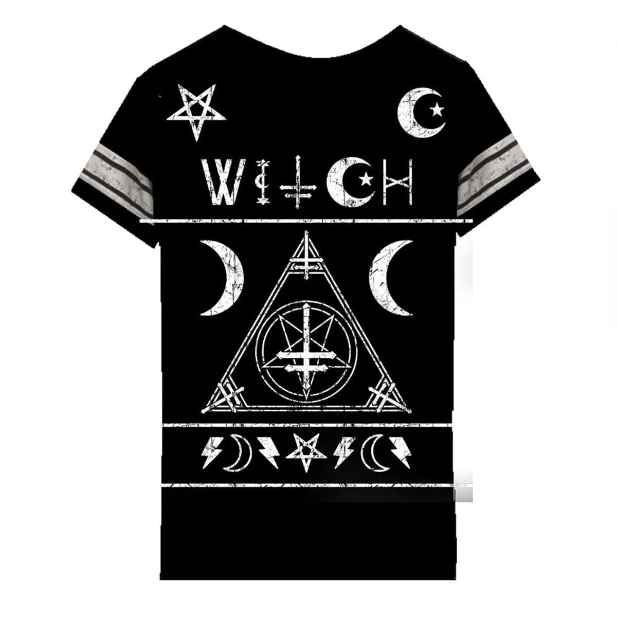 Black and white Witch Varsity T-Shirt