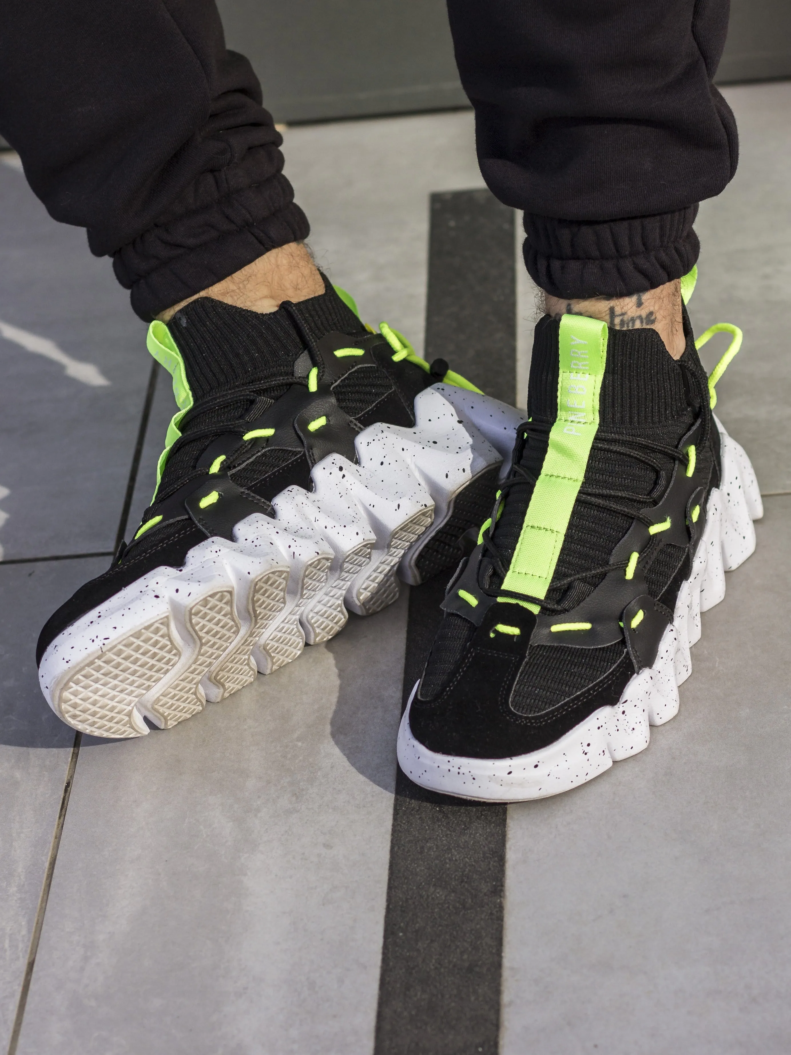 Black Neon Lift Sneakers