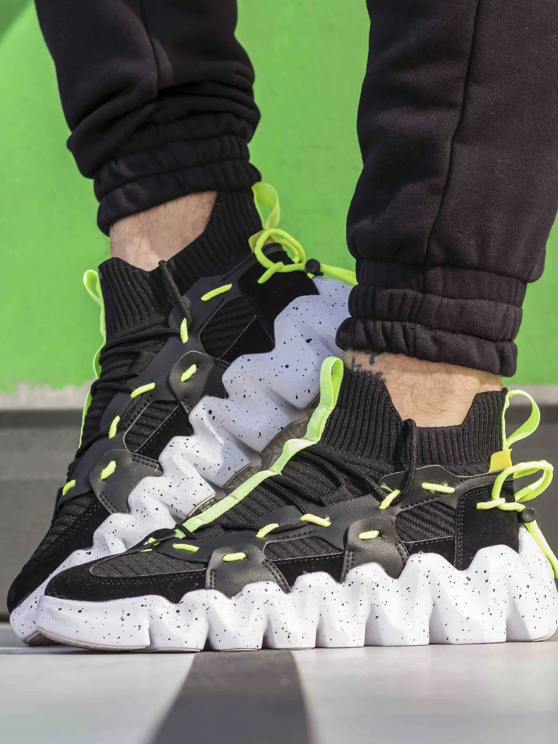 Black Neon Lift Sneakers