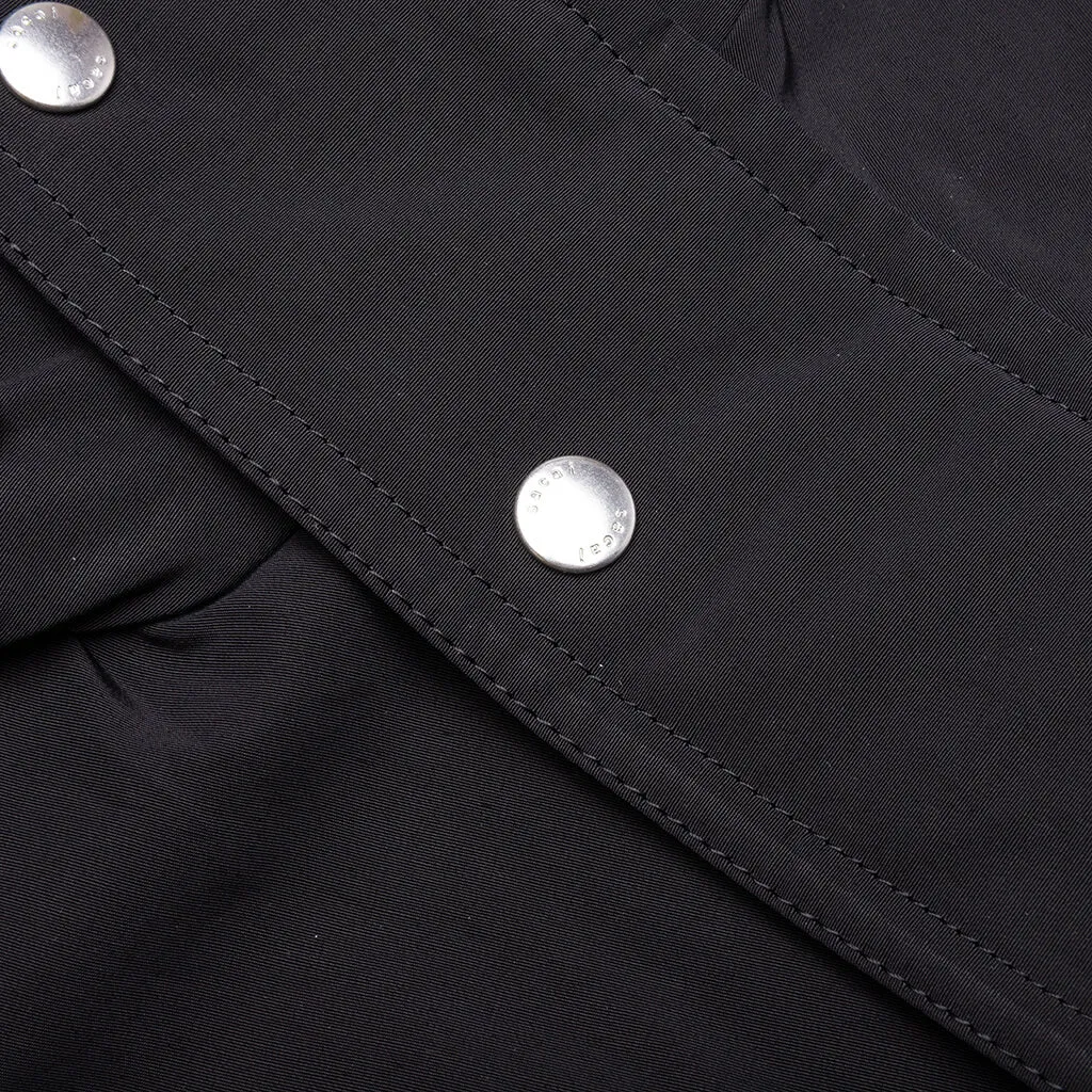 Black Reversible Blouson - Matte Taffeta.