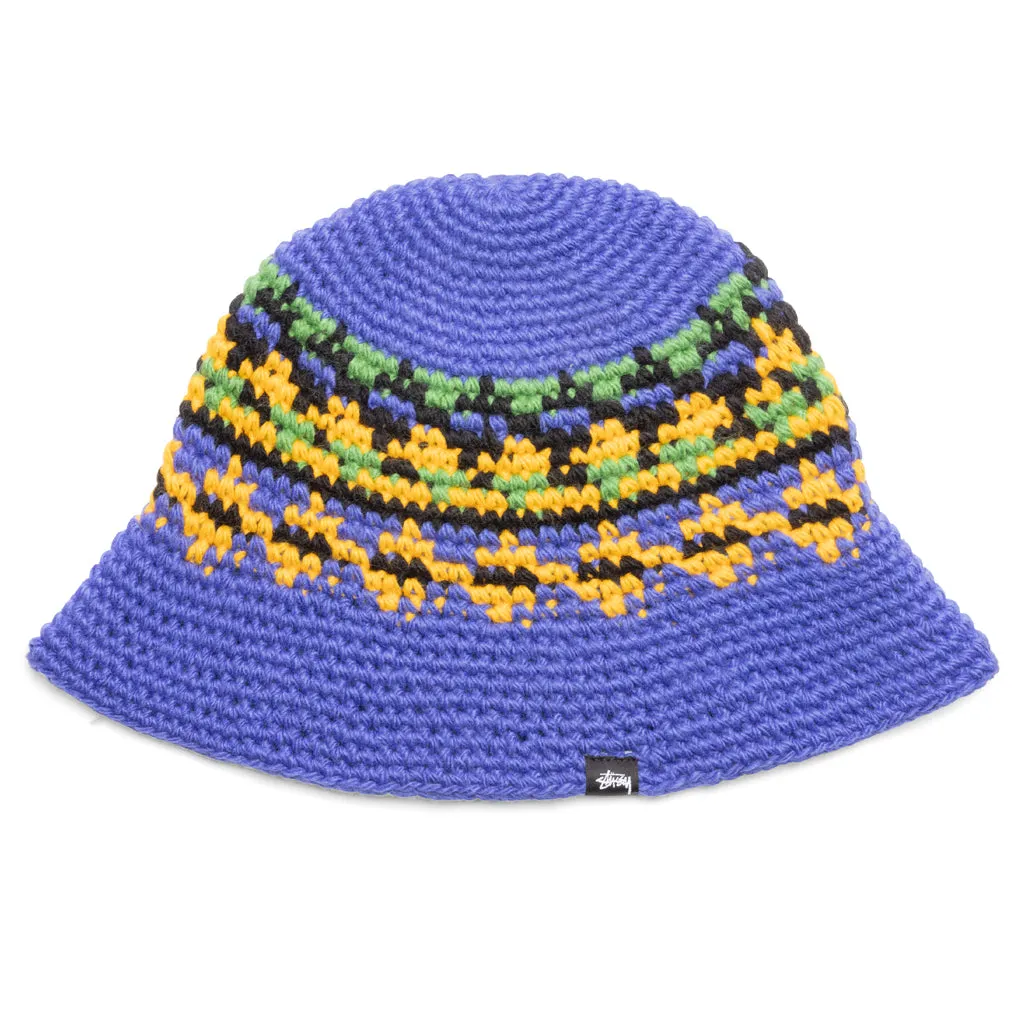 Blue Fairisle Bucket Hat