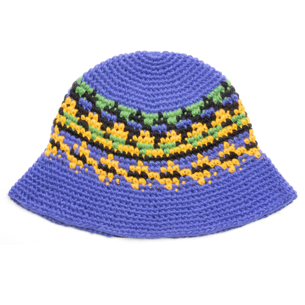 Blue Fairisle Bucket Hat