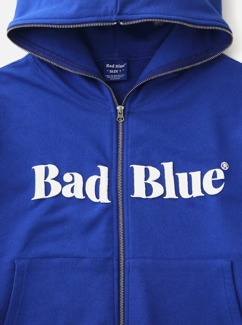 Blue Street Style Logo Hoodies & Sweatshirts