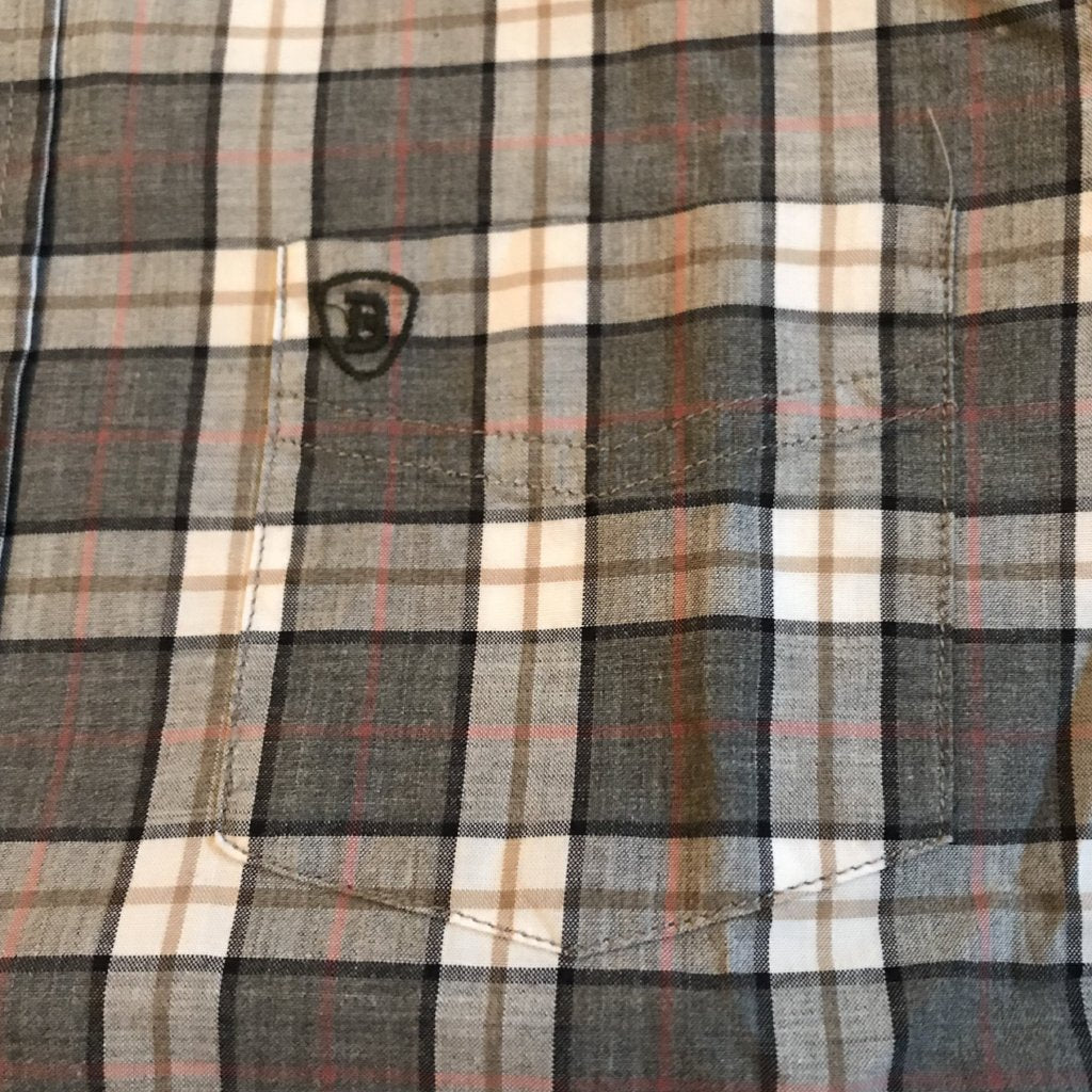 Bonpoint Grey Cotton Check Shirt: Size 6 Years