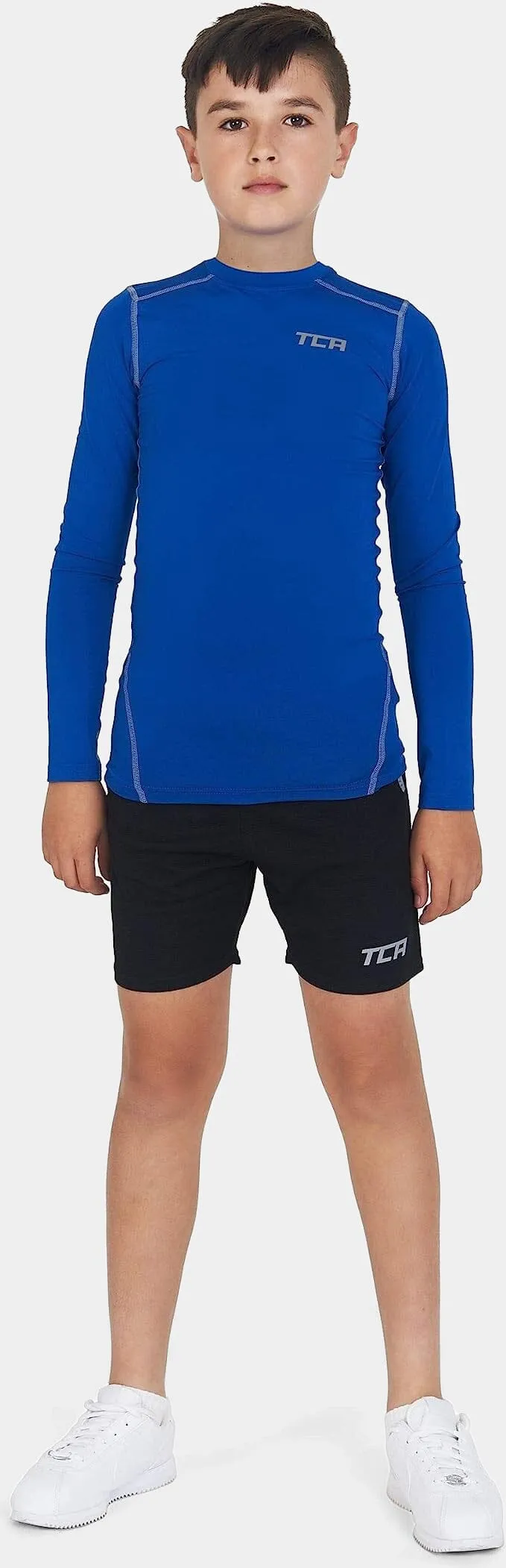 Boys' Long Sleeve Compression Base Layer Crew Neck for Enhanced Performance