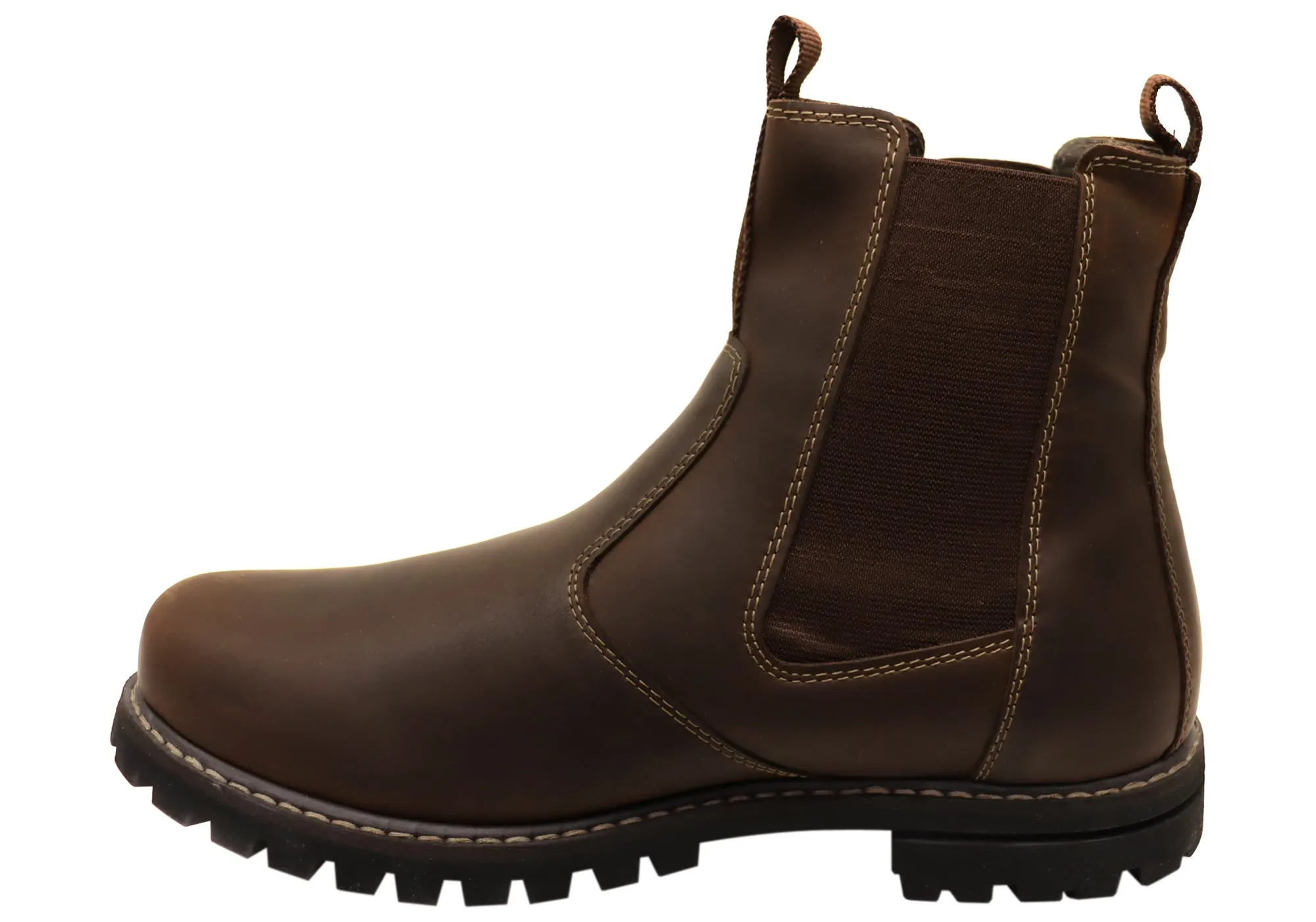 Bradok Butte Mens Comfortable Leather Chelsea Boots Made In Brazil