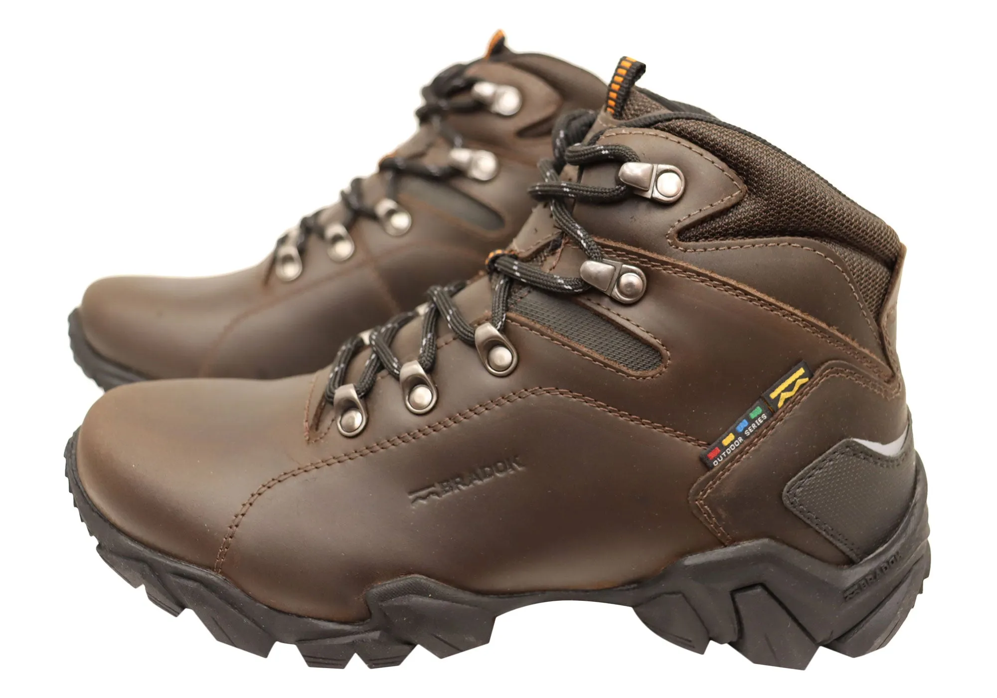 Bradok Raptor 2 Mens Comfortable Leather Hiking Boots Made In Brazil