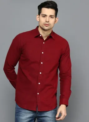 Bright Red Brushed Cotton Shirt