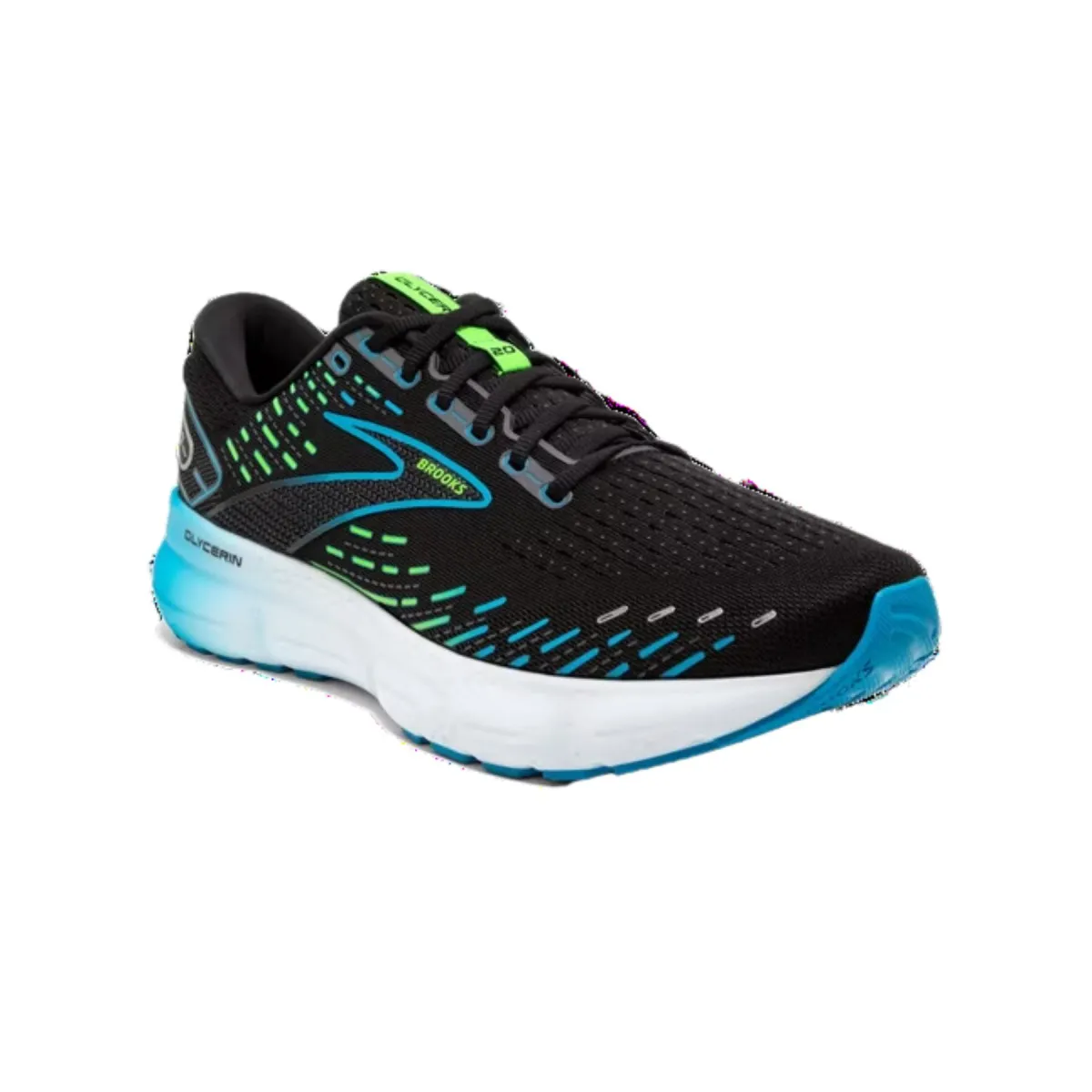 Brooks Glycerin 20 Running Shoes - Black Blue Green