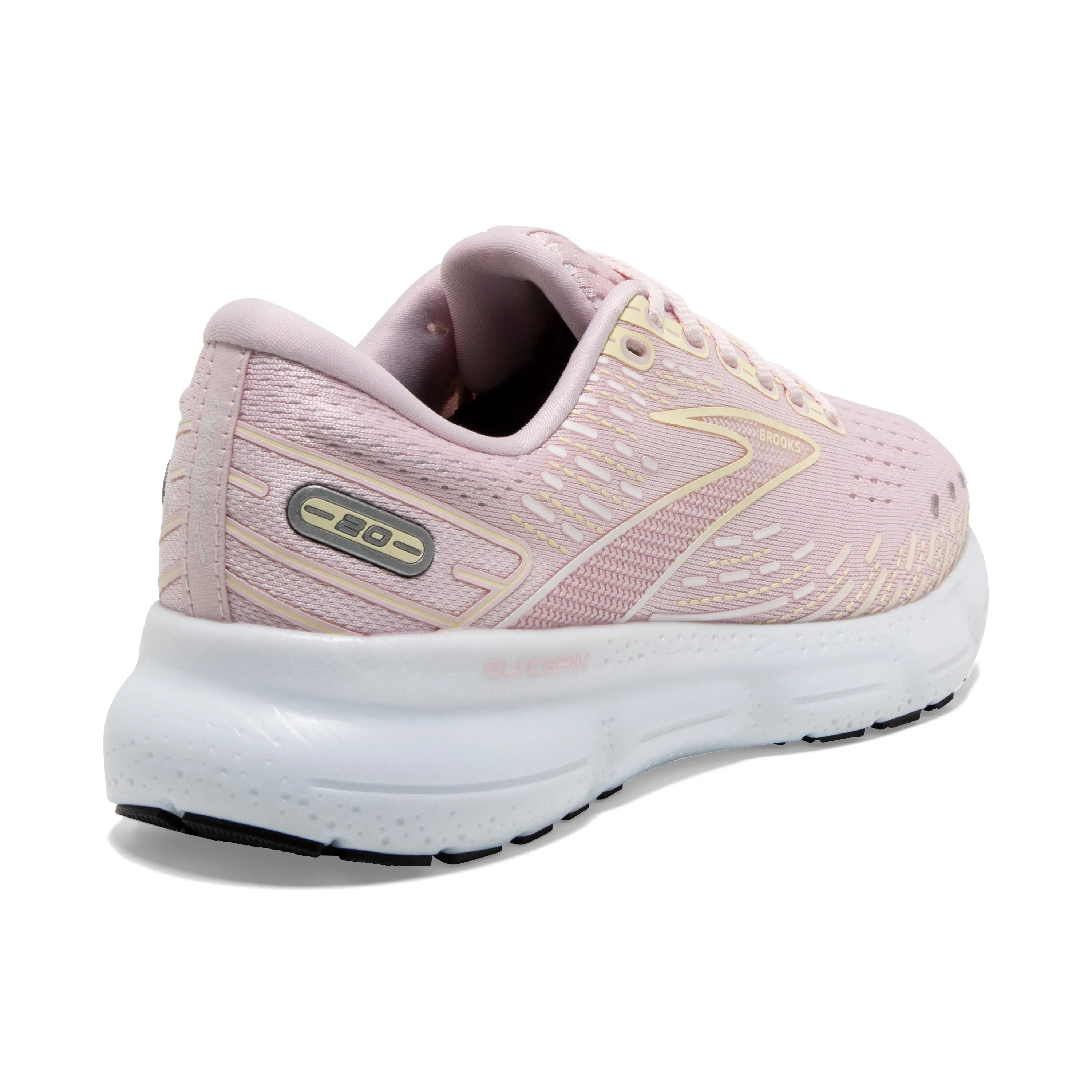 Brooks Glycerin 20 Womens Running Shoes - Pink/Yellow/White