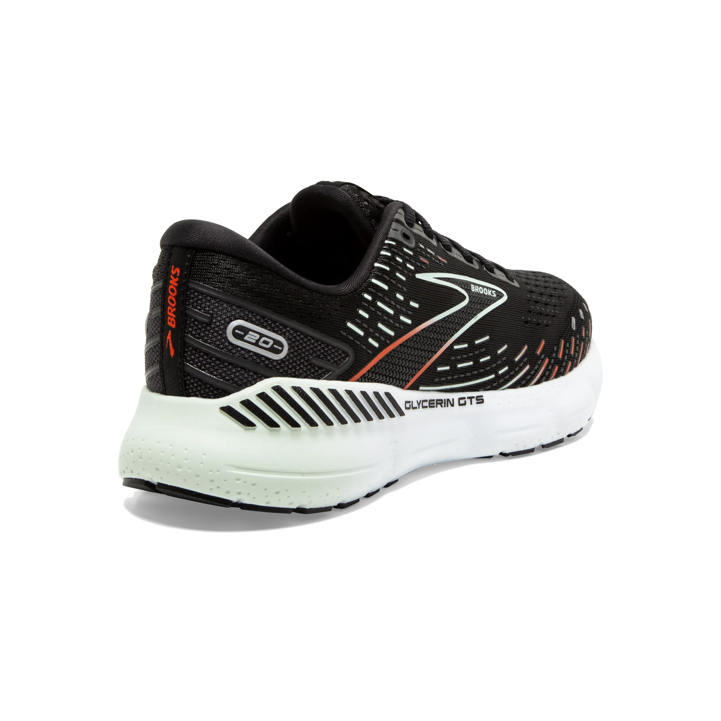 Brooks Glycerin GTS 20 (B Width) - Black/Red/Opal Women's Running Shoe